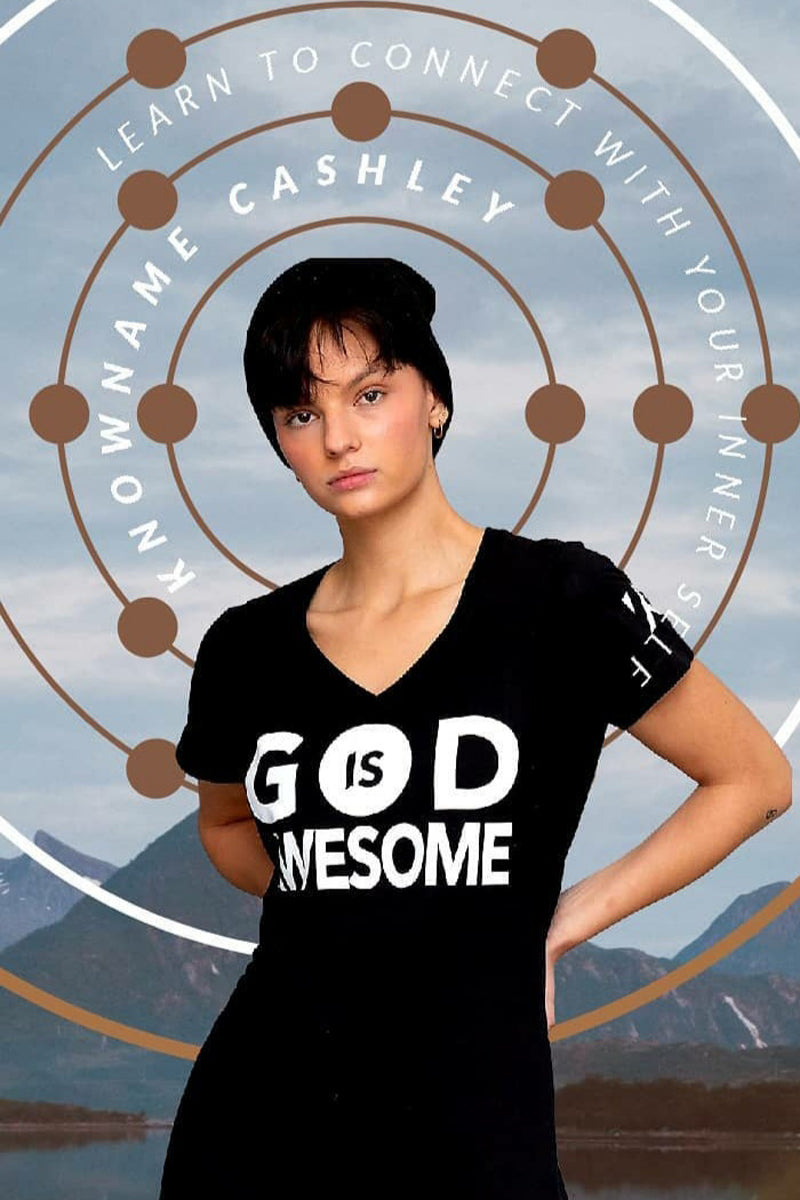 "God Is Awesome" V neck Black Tee